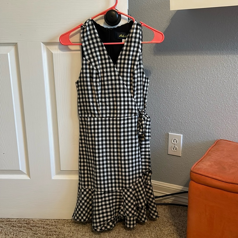 Black and white plaid dress